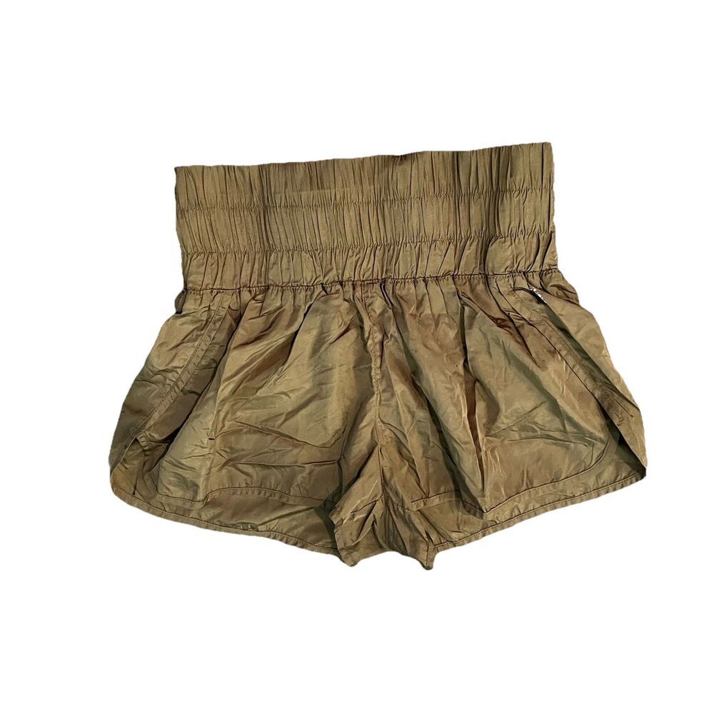 Free People Movement Shorts Medium The Way Home Olive Green